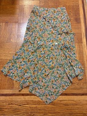 Verónica Beard Floral Ruffled Skirt
